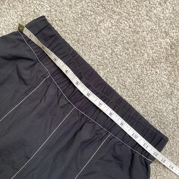 Ganni Elasticized Curve Trouser Pants Barrel Stitching High Rise Crepe Black XS - Picture 6 of 12